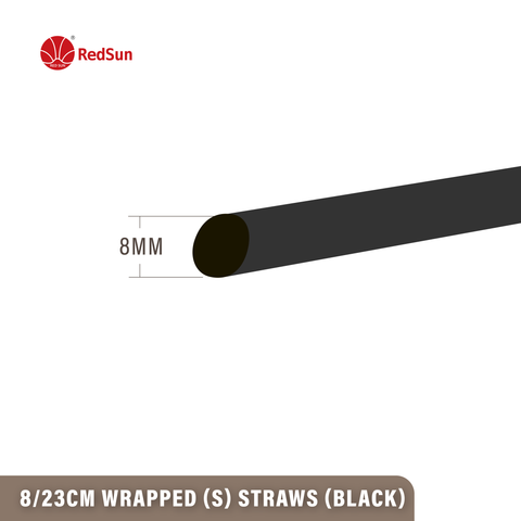 8/23CM SMALL STRAWS (BLACK)
