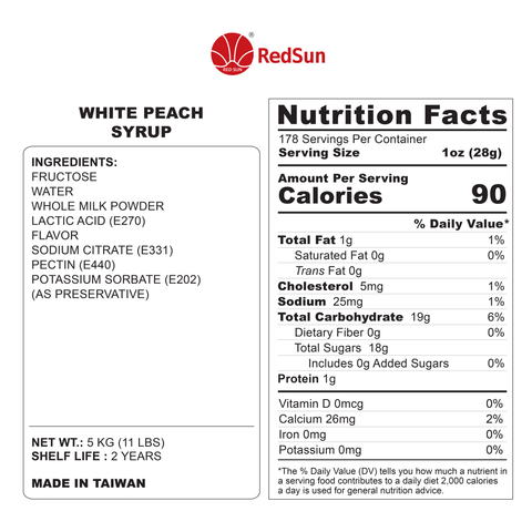 White Peach Syrup