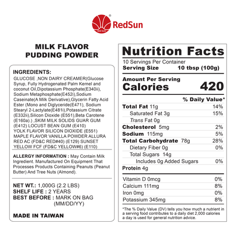 MILK PUDDING MIX POWDER