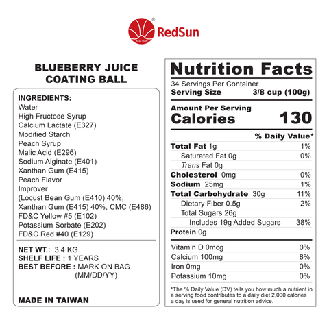 Blueberry Coating Juice Ball (POPPING)