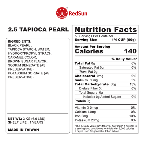 2.5mm BOBA - TAPIOCA PEARLS