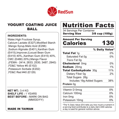 Yogurt Coating Juice Ball (POPPING)