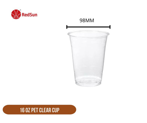 16OZ (98MM) PET  CLEAR CUP